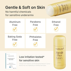 Fresh that lasts: Vanilla & Pistachio, Kojic Acid & Turmeric Aluminum-Free Deodorant 83g