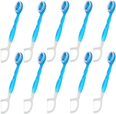 Mini Travel Toothbrush + Floss + Pick + Tongue Scraper 12 pcs