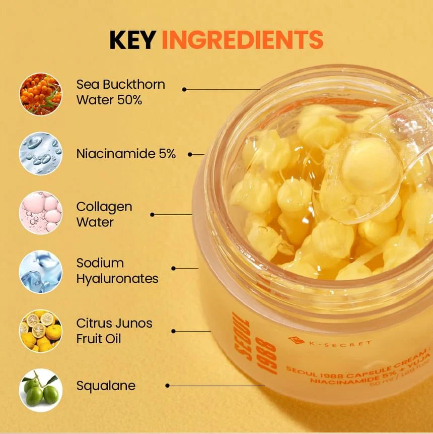 Seoul 1988 Capsule Cream: Niacinamide 5% + Yuja
