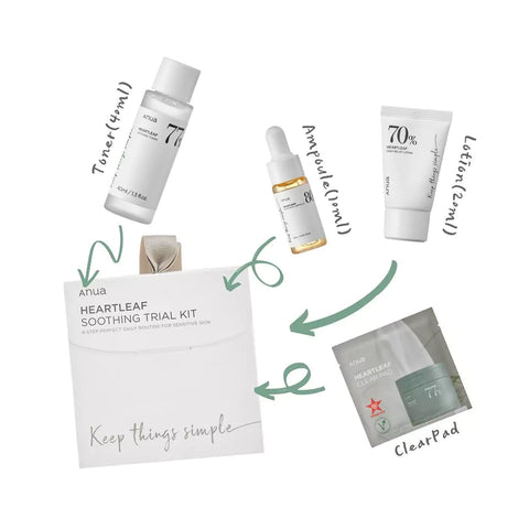 Heartleaf Soothing Trial Kit 4 items