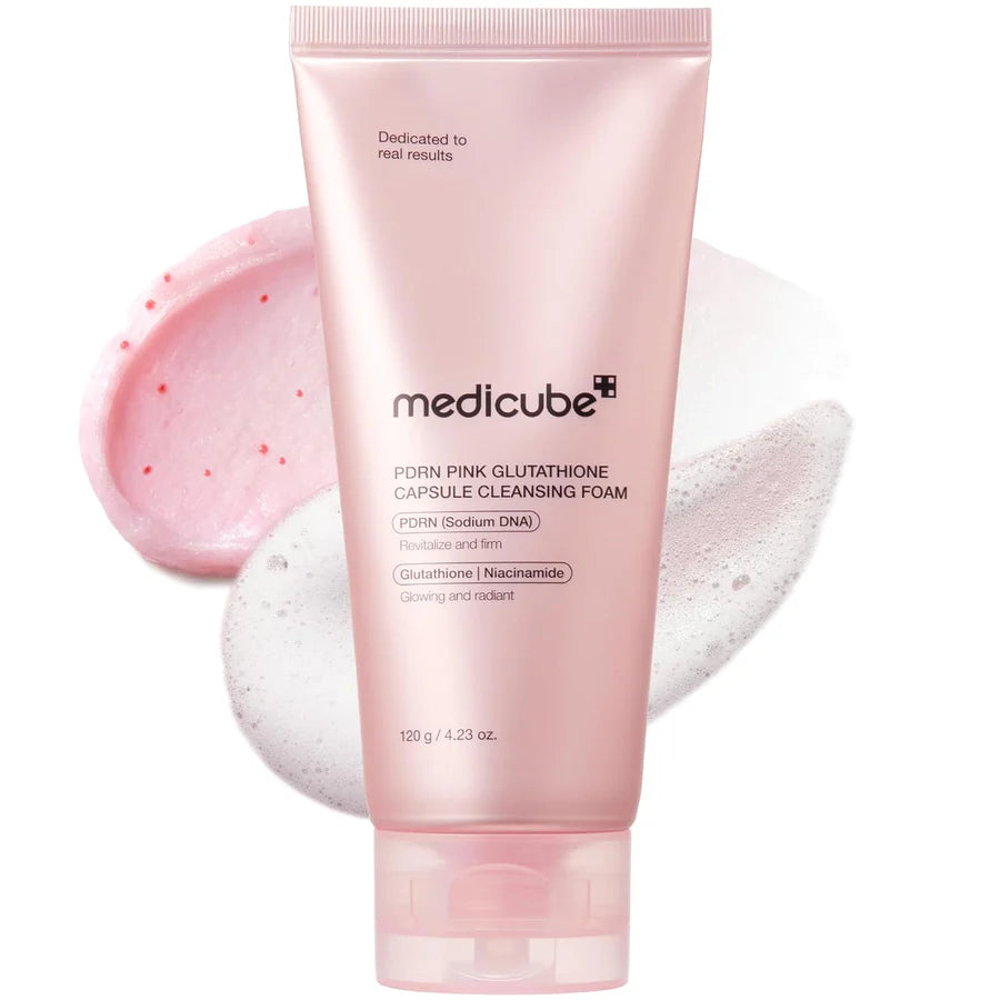 PDRN Pink Glutathione Capsule Cleansing Foam