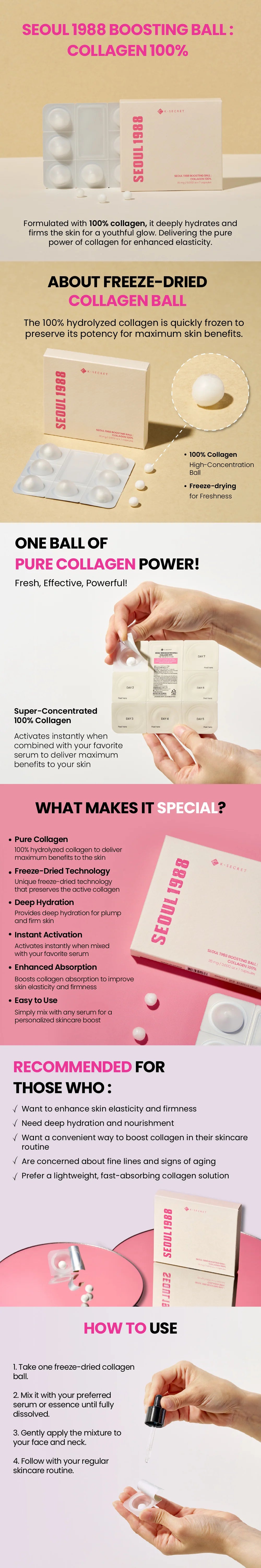 Seoul 1988 Boosting Ball : Collagen 100%