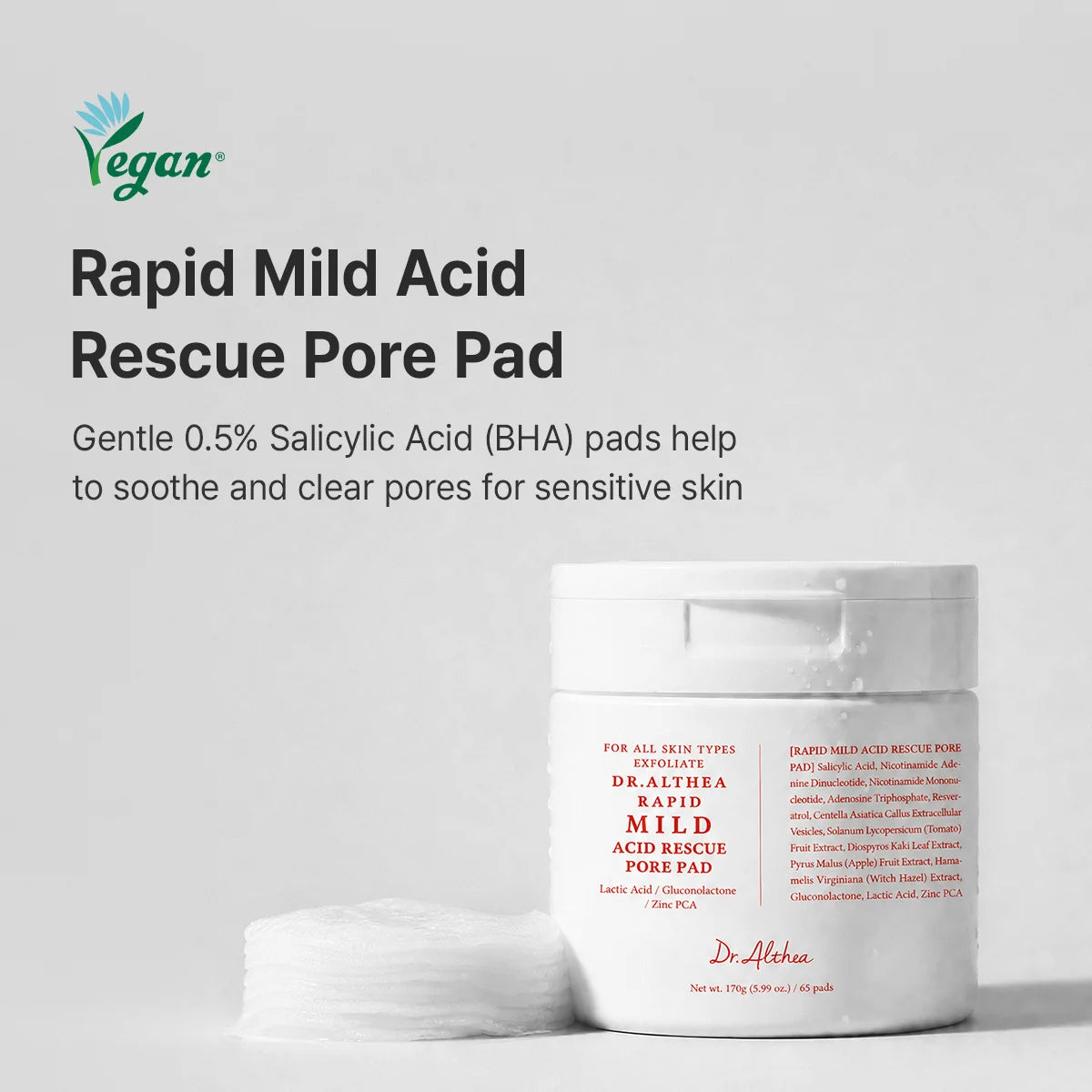 Rapid Mild Acid Rescue Pore Pad (65 Pads)