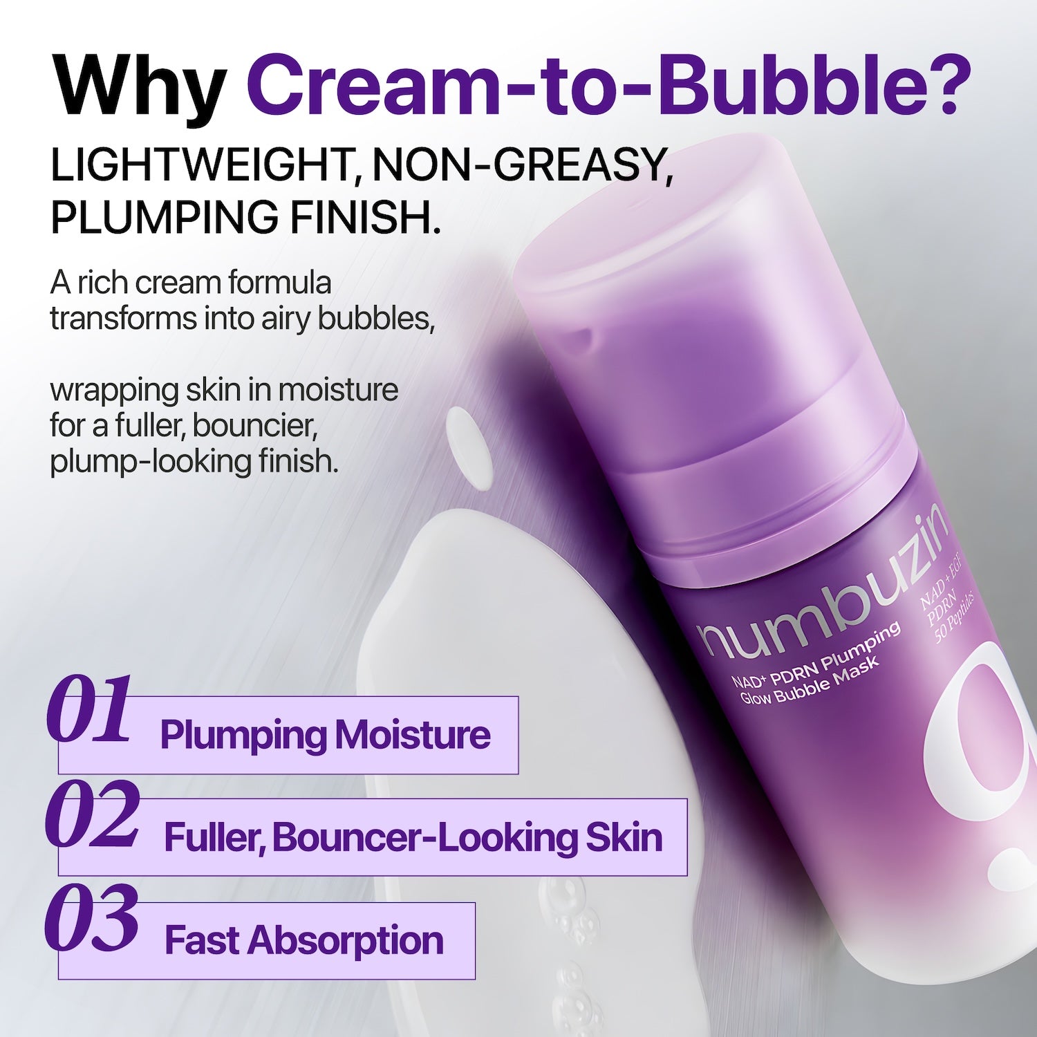 No.9 NAD+ PDRN Plumping Skin Prep Bubble Mask